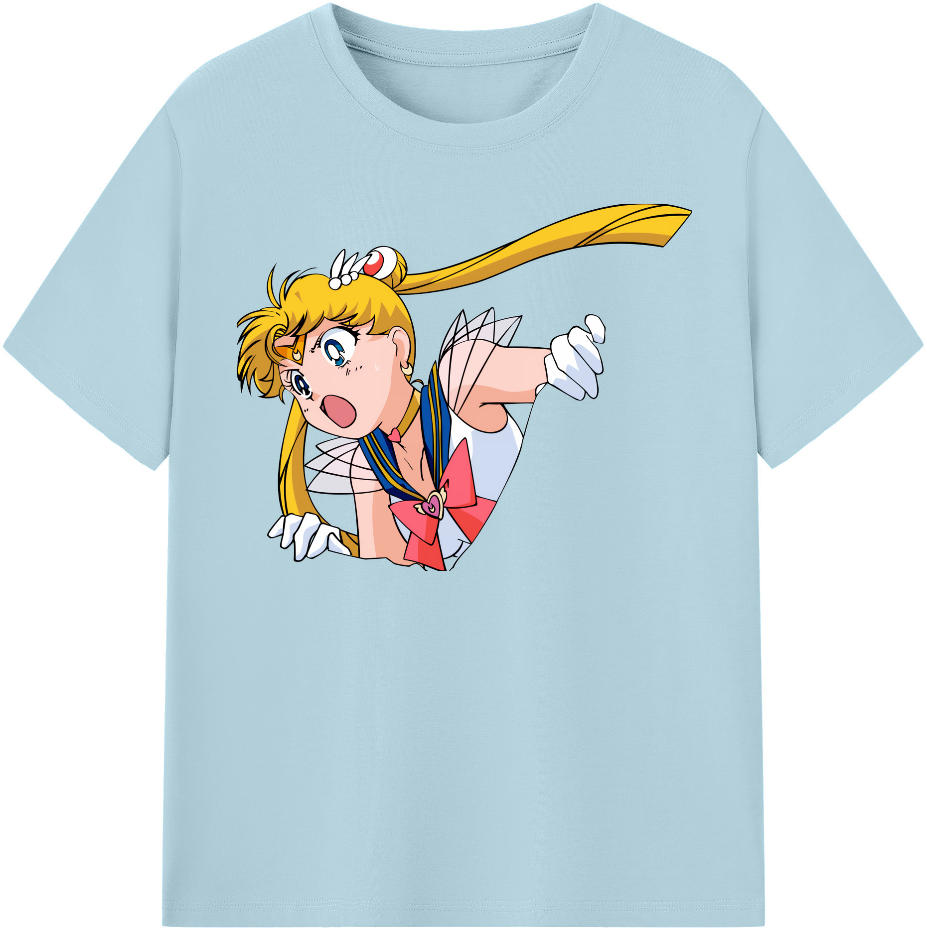 （画像用） 美少女戦士セーラームーン 月野 うさぎ つきの うさぎ Sailor Moon Tsukino Usagi 綿100％半袖Tシャツ（フロントプリント）